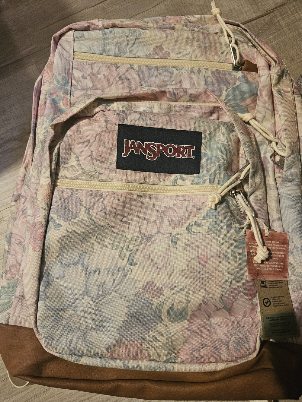 Jansport Floral Pastel Backpack - Pink, Blue, Cream